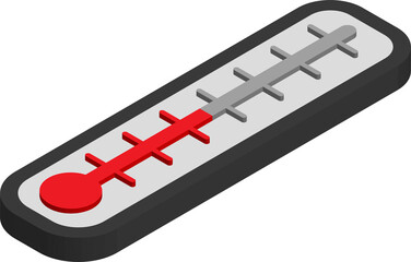 thermometer for hospital illustration in 3D isometric style