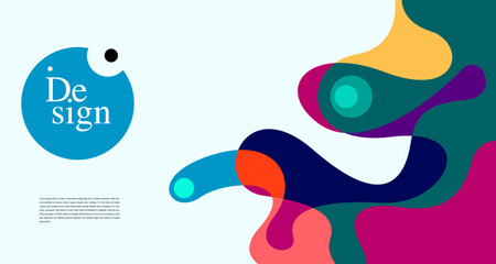 Colorful Abstract Banner Template with Dummy Text for Web Design, Landing page, and Print Material