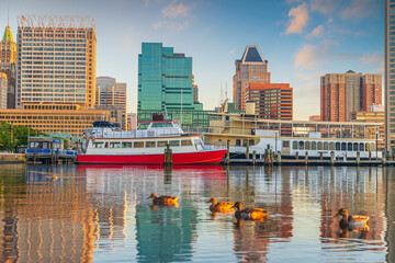 Fototapeta premium Downtown Baltiimore city skyline cityscape of Maryland