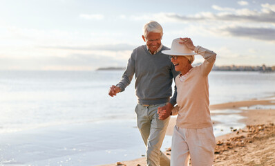 Senior couple on the beach