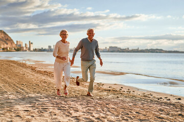 Senior couple on the beach