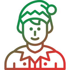 elf gradient line icon