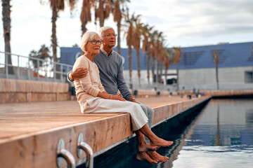 Senior couple on the beach