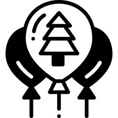 balloon party solid icon