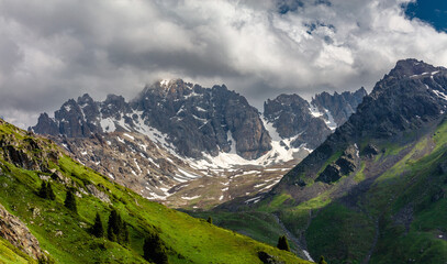 Fototapeta premium swiss mountains in the mountains