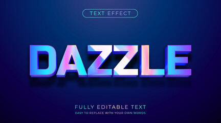 Glossy 3d text effect. Editable font style