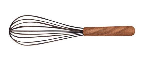 Watercolor kitchen utensils clipart for bakery decoration. Isolated elements on white background. Background for your design: restaurant menu element, recipe cooking book