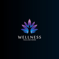 Wellness Center Logo Design Vector Illustration Template Idea