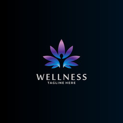 Wellness vector illustration logo design template idea