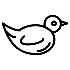 duck cartoon cute icon