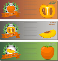 Sweet juicy tasty natural eco product persimmon