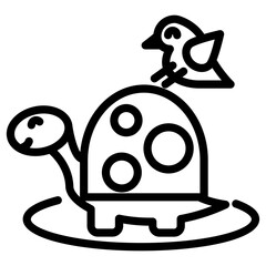 turtle cartoon cute icon