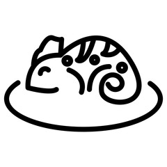 chameleon cartoon cute icon