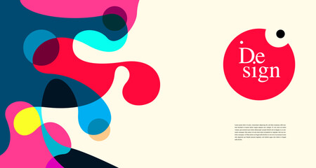 Colorful Abstract Banner Template with Dummy Text for Web Design, Landing page, and Print Material