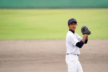 Fototapeten 投球動作に入る左投手（高校野球） © Primo Passo