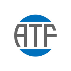 ATF letter logo design on white background. ATF creative initials circle logo concept. ATF letter design. - obrazy, fototapety, plakaty