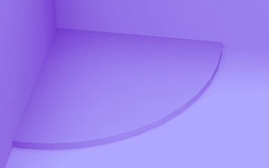 Abstract 3d purple violet color cylinder podium minimal studio background.