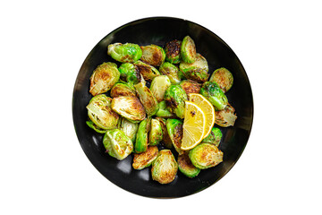 Brussel sprout grill vegetable fried meal food on the table copy space food background top
