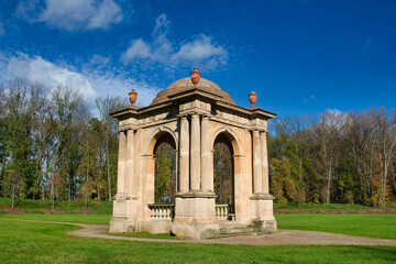 Obraz premium Maria Theresa pavilion in park , Veltrusy chateau. Czech Republic.