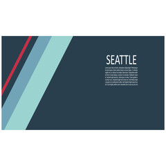 Seattle Kraken ice hockey team uniform colors. Template for presentation or infographics.