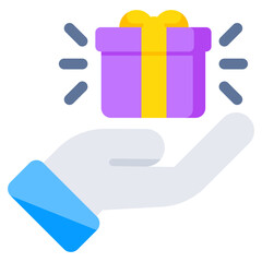An icon design of giving gift