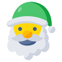 Santa claus icon, editable vector 