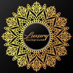 Luxury mandala background And golden gradient vector ornament
