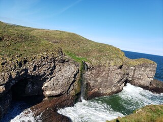 Beautiful view, cliffs in Scotland.