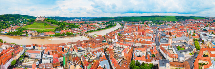 Wurzburg old town in Bavaria, Germany