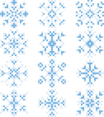Snowflake pixelate with customizable color