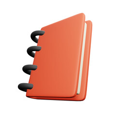 PNG 3d rendering of school notebook for your content asset needs