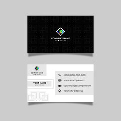professional business card template with pattern background
