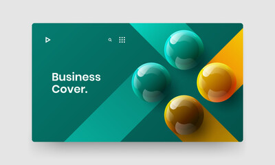 Abstract site vector design concept. Minimalistic 3D balls front page illustration.