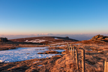 Fence Golden Alpine Pasture With