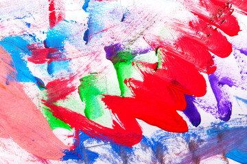 Abstract colorful brush strokes as a background. Abstract painted art background.