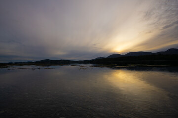 Fototapeta na wymiar Awesome sunlight over the Fjord
