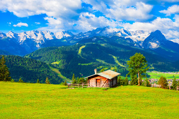 Zugspitze, Alpspitze Alps mountains in Bavaria, Germany