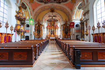 Fototapeta na wymiar St. Martin Parish Church in Garmisch-partenkirchen