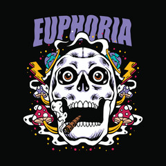 Euphoria tees graphic vector. 300dpi. 5000x5000 px. - obrazy, fototapety, plakaty