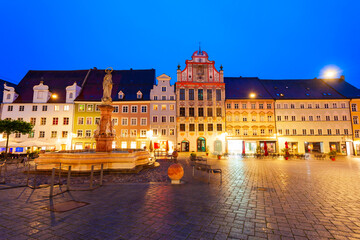 Fototapeta na wymiar Hauptplatz main square, Landsberg am Lech