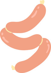 sausages meat fresh food grocery butcher clipart