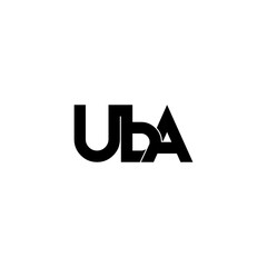 uba letter initial monogram logo design