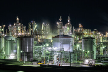 Obraz premium 網干工場夜景
