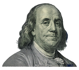  Portrait of Benjamin Franklin extracted from US banknotes
