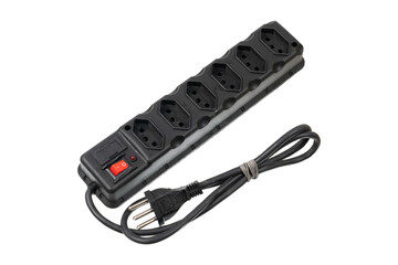 power strip, isolated on white, studio shot.