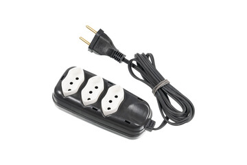 power strip, isolated on white, studio shot.