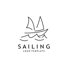 sailboat illustration design vector template