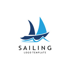 sailboat illustration design vector template
