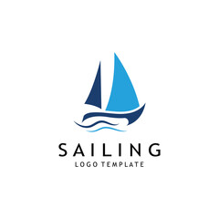 sailboat illustration design vector template