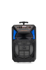 Speaker box amplifier with clipping path isolated on white background